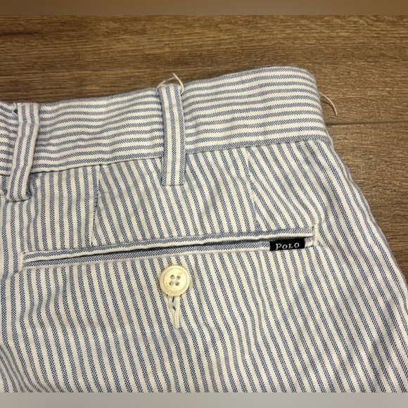 Polo by Ralph Lauren Blue and White Striped Men Shorts - Picture 8 of 8